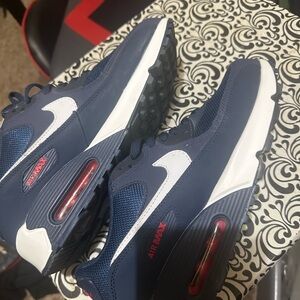 Nike Air Max 90 White Nike Air Max Men's Blue and White Sneakers